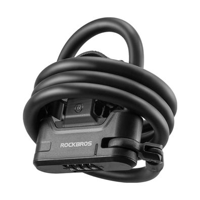 Rockbros RK242 Elektroroller Schloss Zahlencode mit 1,1 m Stahlseil Schwarz