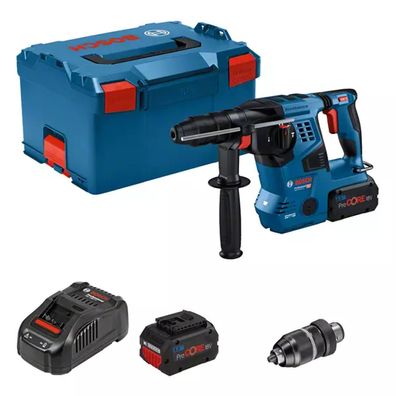 Bosch GBH 18V-28 CF Professional, SDS Plus, Schwarz, Blau, Rot, Bürstenloser Motor, 2