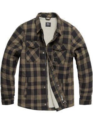 Vintage Industries Holzfällerjacke Craft Heavyweight Sherpa Beige Check