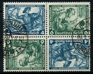 D-REICH Zusammendruck Nr SK19 HZ1 gestempelt Viererblock X7951CA