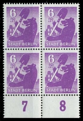 SBZ BERL. Brandenb. Nr 2Aauy postfrisch Viererblock URA X8102A6