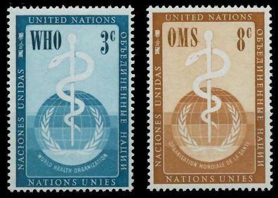 UNO NEW YORK 1956 Nr 49-50 postfrisch X404E52