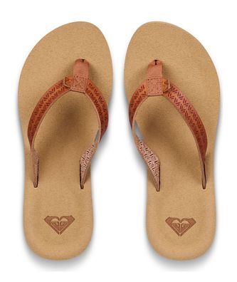 ROXY Women Flip Flop Porto Motif tan - Größe: 10 (41)