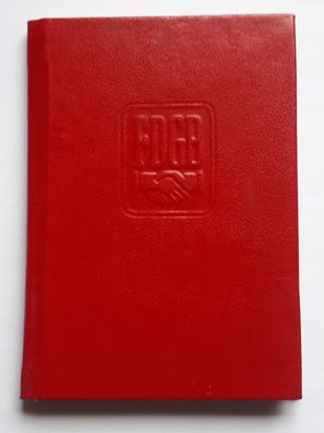 DDR Mitgliedsbuch FDGB 1982 - 1989