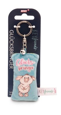 Schlüsselanhänger Mini Plüschkissen "Glücksbringer m. Glöckchen, NICI, 62123