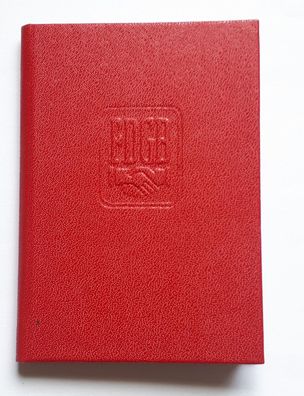 DDR Mitgliedsbuch FDGB 1981 - 1990