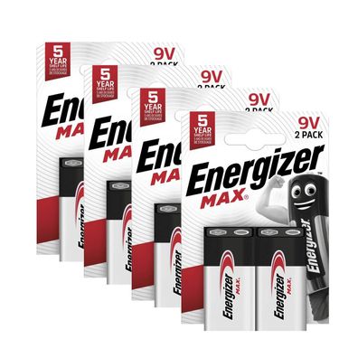 4x 2er Blister Energizer Batterie Alkaline E-Block 6LR61 9V Max Rauchmelder