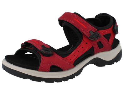 ECCO Yucatan Damen Sandale rot Nubukleder