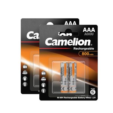 4 Stück Camelion 800mAh NiMh Akku Accu AAA Micro HR03 1,2V Schnurlos Telefon