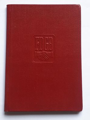 DDR Mitgliedsbuch FDGB Land und Forst Bad Doberan Ausstellungsjahr 1965