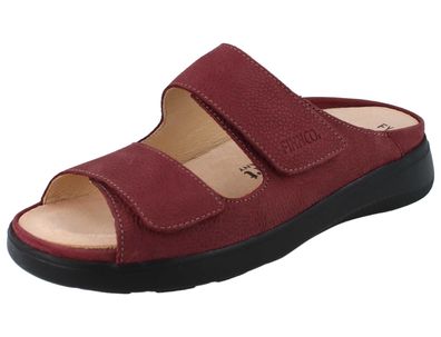 FINN Comfort Flores-Soft Damen Pantolette rot Nubukleder