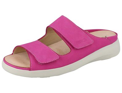 FINN Comfort Flores-Soft Damen Pantolette pink Nubukleder