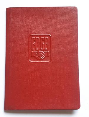 DDR Mitgliedsbuch FDGB Metall Metallurgie Wismar Ausstellungsjahr 1959
