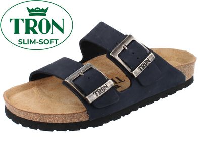 TRON Pampelonne slim Soft Damen Herren Tieffußbett Pantolette beige Nubukleder
