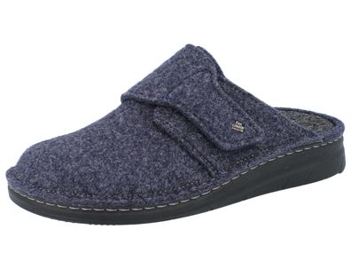 FINN Comfort Zams Herren Hausschuhe Clog blau Filz