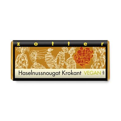 Zotter Schokolade Haselnussnougat-Krokant Bio, vegan