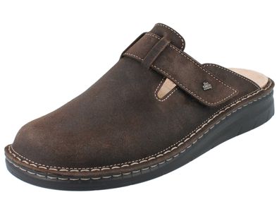 FINN Comfort Petare Herren Clog dunkelbraun Nubukleder