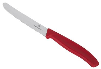 Swiss Classic, Tomaten und Tafelmesser, 11cm, Wellen, rot