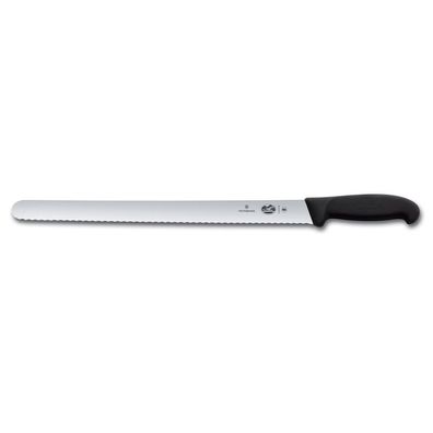 Fibrox, Schinkenmesser, 36cm, Wellen, schwarz