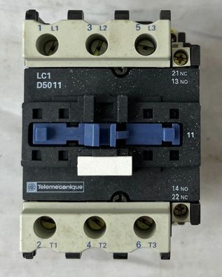 Telemecanique LC1D5011 Contactor 80A 3 Pole 1NO 1NC Used