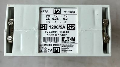 Eaton HF7A P2 741H0056 Current Transformer 1200/5A Class 0.2S New