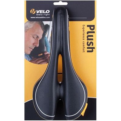 Sattel Velo Plush, Unisex, Airchannel COMP, schwarz/grau, Velo, 250188