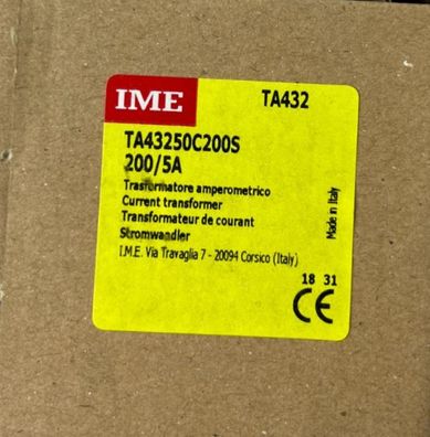 IME TA43250C200S Current Transformer 200/5A TA432 New