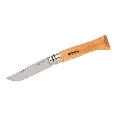 Opinel Taschenmesser mit Buchenholz Griff, Größe No 09, rostfrei
