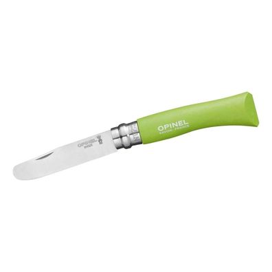 Opinel Kindermesser mit Buchenholz Griff in No 07, Grün, rostfrei