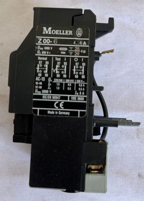 Moeller Z00-6 Motor Overload Relay 4-6A New