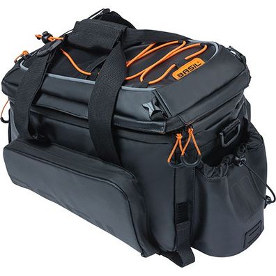Gepäckträgertasche MILES Tarpaulin XL PRO MIK 2.0 Basil, schwarz/orange, inkl
