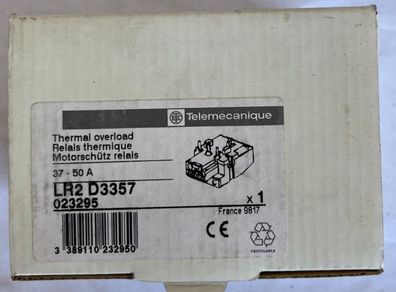 Telemecanique LR2 D3357 Thermal Overload Relay 37-50A New