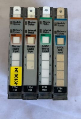 Allen-Bradley 1734-IT2I OB8 IB4 POINT I/O Module Bundle 4pcs Used