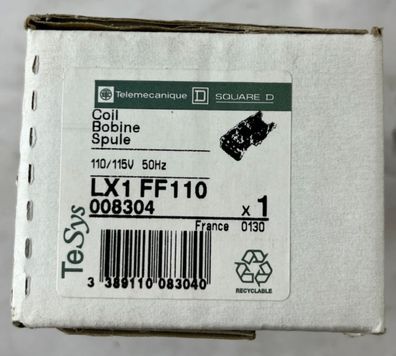 Telemecanique LX1FF110 TeSys Contactor Coil 110/115V 50Hz New