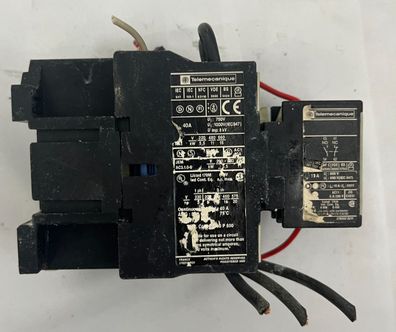 Telemecanique 40A AC Contactor w/ LA1 DN11 Auxiliary Block – 3-Pole, 1NO/1NC