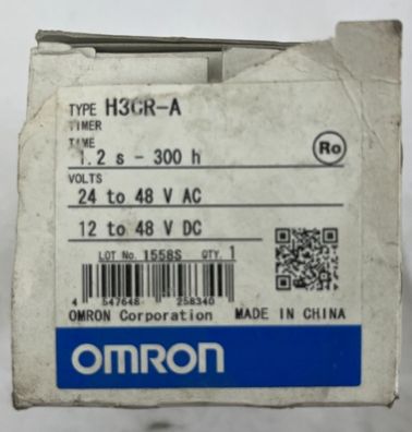 Omron H3CR-A Multifunction Timer 24–48VAC 12–48VDC 1.2s–300h DPDT N