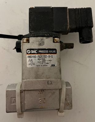 SMC VN8311AS-20A-5DZ-B-Q Pneumatic Process Valve 3/4" 20mm Solenoid Used