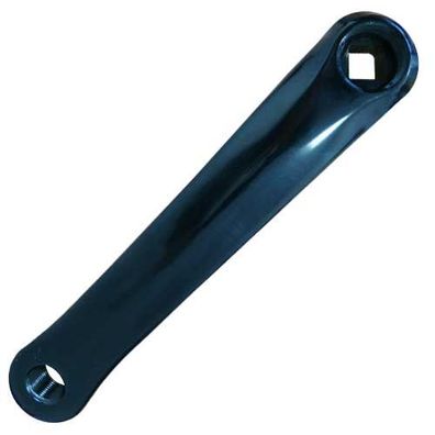 Kurbel, links 170 mm, Aluminium, schwarz, Messingschlager, 352662