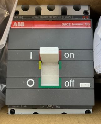 ABB SACE Isomax S3N 160A 3 Pole MCCB Circuit Breaker T3S-S3 New