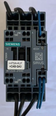 Siemens 3RT2026-2FB40 SIRIUS Contactor 3-pole 25A 11kW 24V DC coil Used