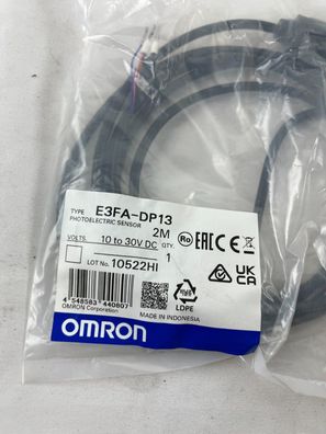 Omron E3FA-DP13 Photoelectric Sensor 2M Cable 10-30VDC New