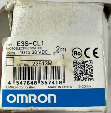 Omron E3S-CL1 Photoelectric Sensor Switch 10-30VDC 2m Cable New