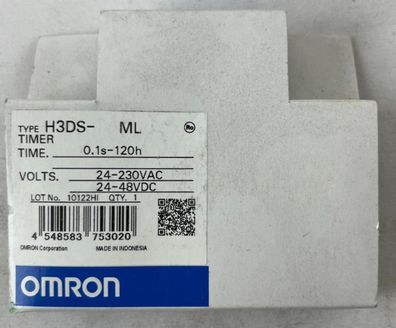 Omron H3DS-ML Multifunction Timer Relay 24-230VAC 24-48VDC New