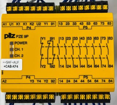 Pilz 787140 PZE 9P Safety Relay Contact Expander 24VAC/DC 8n/o 1n/c Used