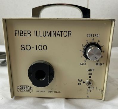 Seiwa Optical SO-100 Fiber Illuminator 100W Microscope Light Source Japan Used