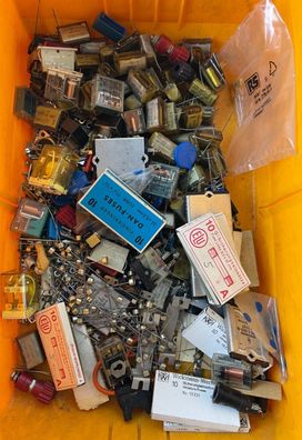 Vintage Electronics Grab Box - RC Snubber Units, Relays, Fuses, Mixed Components