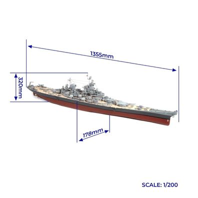 Krick Occre USS Missouri in 1:200 Bausatz oc16002