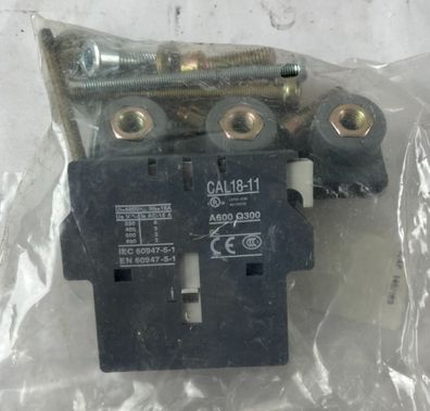 CAL18-11 Auxiliary Contact Block A600 Q300 IEC 60947-5-1 New