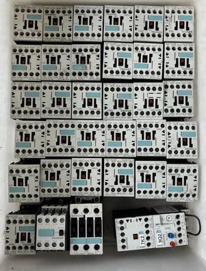 Siemens SIRIUS Contactor Relay Lot 35pcs 3RH1140 3RH1131 Mixed 24V/230V Used