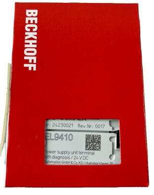 Beckhoff EL9410 EtherCAT Power Supply Terminal 24V DC 2A with Diagnostics New